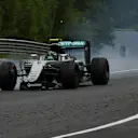 Nico Rosberg (GER) Mercedes-Benz F1 W07 Hybrid with broken front wing on the last lap at Formula One World Championship, Rd9, Austrian Grand Prix, Race, Spielberg, Austria, Sunday 3 July 2016. © Sutton Images