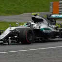 Nico Rosberg (GER) Mercedes-Benz F1 W07 Hybrid with broken front wing on the last lap at Formula One World Championship, Rd9, Austrian Grand Prix, Race, Spielberg, Austria, Sunday 3 July 2016. © Sutton Images