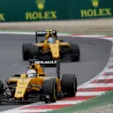 Kevin Magnussen (DEN) Renault Sport F1 Team RS16 leads Jolyon Palmer (GBR) Renault Sport F1 Team RS16 at Formula One World Championship, Rd9, Austrian Grand Prix, Race, Spielberg, Austria, Sunday 3 July 2016. © Sutton Images