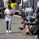 Lewis Hamilton (GBR) Mercedes AMG F1 and photographers at Formula One World Championship, Rd9, Austrian Grand Prix, Preparations, Spielberg, Austria, Thursday 30 June 2016. © Sutton Images