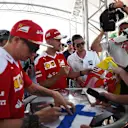 Kimi Raikkonen (FIN) Ferrari and Sebastian Vettel (GER) Ferrari sign autographs for the fans at Formula One World Championship, Rd9, Austrian Grand Prix, Preparations, Spielberg, Austria, Thursday 30 June 2016. © Sutton Images