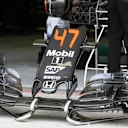 McLaren MP4-31 nose and front wing at Formula One World Championship, Rd2, Bahrain Grand Prix Practice, Bahrain International Circuit, Sakhir, Bahrain, Friday 1 April 2016. © Sutton Motorsport Images