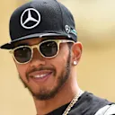 Lewis Hamilton (GBR) Mercedes AMG F1 with phone at Formula One World Championship, Rd2, Bahrain Grand Prix Practice, Bahrain International Circuit, Sakhir, Bahrain, Friday 1 April 2016. © Sutton Motorsport Images