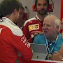 Sebastian Vettel (GER) Ferrari with his Father Norbert Vettel (GER) at Formula One World Championship, Rd2, Bahrain Grand Prix Practice, Bahrain International Circuit, Sakhir, Bahrain, Friday 1 April 2016. © Sutton Motorsport Images