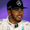 Lewis Hamilton (GBR) Mercedes AMG F1 in the press conference at Formula One World Championship, Rd2, Bahrain Grand Prix Qualifying, Bahrain International Circuit, Sakhir, Bahrain, Saturday 2 April 2016. © Sutton Motorsport Images