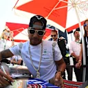 Lewis Hamilton (GBR) Mercedes AMG F1 at the autograph session at Formula One World Championship, Rd2, Bahrain Grand Prix Qualifying, Bahrain International Circuit, Sakhir, Bahrain, Saturday2 April 2016. © Sutton Motorsport Images