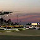 Nico Rosberg (GER) Mercedes-Benz F1 W07 Hybrid leads at the start of the race at Formula One World Championship, Rd2, Bahrain Grand Prix Race, Bahrain International Circuit, Sakhir, Bahrain, Sunday 3 April 2016. © Sutton Motorsport Images