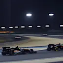 Stoffel Vandoorne (BEL) McLaren MP4-31 and Sergio Perez (MEX) Force India VJM09 at Formula One World Championship, Rd2, Bahrain Grand Prix Race, Bahrain International Circuit, Sakhir, Bahrain, Sunday 3 April 2016. © Sutton Motorsport Images