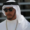 Lewis Hamilton (GBR) Mercedes AMG F1 in traditional dress at Formula One World Championship, Rd2, Bahrain Grand Prix Race, Bahrain International Circuit, Sakhir, Bahrain, Sunday 3 April 2016. © Sutton Motorsport Images