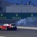 Sebastian Vettel (GER) Ferrari SF16-H suffers engine failure on the parade lap at Formula One World Championship, Rd2, Bahrain Grand Prix Race, Bahrain International Circuit, Sakhir, Bahrain, Sunday 3 April 2016. © Sutton Motorsport Images