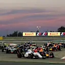 Valtteri Bottas (FIN) Williams FW38 and Daniel Ricciardo (AUS) Red Bull Racing RB12 at the start fo the race at Formula One World Championship, Rd2, Bahrain Grand Prix Race, Bahrain International Circuit, Sakhir, Bahrain, Sunday 3 April 2016. © Sutton Motorsport Images