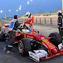 Sebastian Vettel (GER) Ferrari SF16-H retires from the race on the parade lap Formula One World Championship, Rd2, Bahrain Grand Prix Race, Bahrain International Circuit, Sakhir, Bahrain, Sunday 3 April 2016. © Sutton Motorsport Images