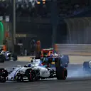 Felipe Massa (BRA) Williams FW38 locks up at Formula One World Championship, Rd2, Bahrain Grand Prix Race, Bahrain International Circuit, Sakhir, Bahrain, Sunday 3 April 2016. © Sutton Motorsport Images