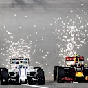 Felipe Massa (BRA) Williams FW38 and Daniil Kvyat (RUS) Red Bull Racing RB12 battle at Formula One World Championship, Rd2, Bahrain Grand Prix Race, Bahrain International Circuit, Sakhir, Bahrain, Sunday 3 April 2016. © Sutton Motorsport Images