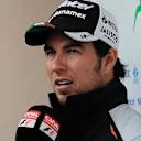 Sergio Perez (MEX) Force India talks to the media at Formula One World Championship, Rd2, Bahrain Grand Prix Preparations, Bahrain International Circuit, Sakhir, Bahrain, Thursday 31 March 2016. © Sutton Motorsport Images