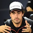 Fernando Alonso (ESP) McLaren in the press conference at Formula One World Championship, Rd2, Bahrain Grand Prix Preparations, Bahrain International Circuit, Sakhir, Bahrain, Thursday 31 March 2016. © Sutton Motorsport Images