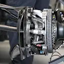 Mercedes-Benz F1 W07 Hybrid front brake and wheel hub detail at Formula One World Championship, Rd2, Bahrain Grand Prix Preparations, Bahrain International Circuit, Sakhir, Bahrain, Thursday 31 March 2016. © Sutton Motorsport Images