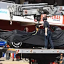 The car of Rio Haryanto (IDN) Manor Racing MRT05 is recovered to the pits after stopping on track at Formula One Testing, Day Three, Barcelona, Spain, Wednesday 24 February 2016. © Sutton Motorsport Images