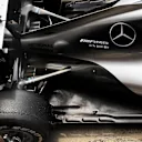 Mercedes AMG F1 rera floor, rear wing and rear suspension at Formula One Testing, Day One, Barcelona, Spain, 17 May 2016. © Sutton Images
