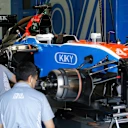 Manor Racing MRT05 in the garage at Formula One Testing, Day Two, Barcelona, Spain, 18 May 2016. © Sutton Images