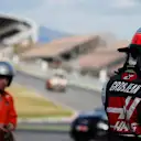 Romain Grosjean (FRA) Haas F1 after spinning into the gravel at Formula One Testing, Day Three, Barcelona, Spain, Thursday 3 March 2016. © Sutton Motorsport Images