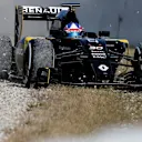 Jolyon Palmer (GBR) Renault Sport F1 Team RS16 spins through the gravel at Formula One Testing, Day Three, Barcelona, Spain, Thursday 3 March 2016. © Sutton Motorsport Images