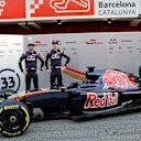 Carlos Sainz jr (ESP) Scuderia Toro Rosso and Max Verstappen (NED) Scuderia Toro Rosso with the Scuderia Toro Rosso STR11 at Formula One Testing, Day One, Barcelona, Spain, Tuesday 1 March 2016. © Sutton Motorsport Images