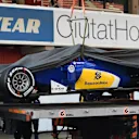 The car of Marcus Ericsson (SWE) Sauber C35 is recovered to the pits at Formula One Testing, Day Two, Barcelona, Spain, Wednesday 2 March 2016. © Sutton Motorsport Images