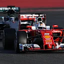 Sebastian Vettel (GER) Ferrari SF16-H and Nico Rosberg (GER) Mercedes-Benz F1 W07 Hybrid at Formula One Testing, Day Two, Barcelona, Spain, Wednesday 2 March 2016. © Sutton Motorsport Images