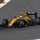 Jolyon Palmer (GBR) Renault Sport F1 Team RS16 sparks at Formula One World Championship, Rd13, Belgian Grand Prix, Qualifying, Spa Francorchamps, Belgium, Saturday 27 August 2016. © Sutton Images