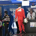 Sebastian Vettel (GER) Ferrari in parc ferme at Formula One World Championship, Rd13, Belgian Grand Prix, Qualifying, Spa Francorchamps, Belgium, Saturday 27 August 2016. © Sutton Images