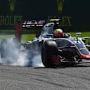 Esteban Gutierrez (MEX) Haas VF-16 locks up at Formula One World Championship, Rd13, Belgian Grand Prix, Qualifying, Spa Francorchamps, Belgium, Saturday 27 August 2016. © Sutton Images