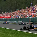 Carlos Sainz jr (ESP) Scuderia Toro Rosso STR11 with rear puncture / blow out at Formula One World Championship, Rd13, Belgian Grand Prix, Race, Spa Francorchamps, Belgium, Sunday 28 August 2016. © Sutton Images