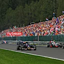 Carlos Sainz jr (ESP) Scuderia Toro Rosso STR11 with rear puncture / blow out at Formula One World Championship, Rd13, Belgian Grand Prix, Race, Spa Francorchamps, Belgium, Sunday 28 August 2016. © Sutton Images