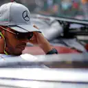 Lewis Hamilton (GBR) Mercedes AMG F1 on the drivers parade at Formula One World Championship, Rd13, Belgian Grand Prix, Race, Spa Francorchamps, Belgium, Sunday 28 August 2016. © Sutton Images