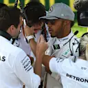 Lewis Hamilton (GBR) Mercedes AMG F1 on the grid at Formula One World Championship, Rd13, Belgian Grand Prix, Race, Spa Francorchamps, Belgium, Sunday 28 August 2016. © Sutton Images