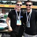 Professor Green (GBR) and James Anderson (GBR) Cricket Player on the grid at Formula One World Championship, Rd13, Belgian Grand Prix, Race, Spa Francorchamps, Belgium, Sunday 28 August 2016. © Sutton Images