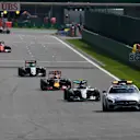 Safety car leads the field at Formula One World Championship, Rd13, Belgian Grand Prix, Race, Spa Francorchamps, Belgium, Sunday 28 August 2016. © Sutton Images