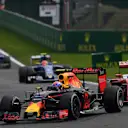 Max Verstappen (NED) Red Bull Racing RB12 leads Kimi Raikkonen (FIN) Ferrari SF16-H at Formula One World Championship, Rd13, Belgian Grand Prix, Race, Spa Francorchamps, Belgium, Sunday 28 August 2016. © Sutton Images