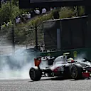 Esteban Gutierrez (MEX) Haas VF-16 locks up at Formula One World Championship, Rd13, Belgian Grand Prix, Race, Spa Francorchamps, Belgium, Sunday 28 August 2016. © Sutton Images