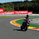 Carlos Sainz (ESP) Scuderia Toro Rosso rides the track on a scooter at Formula One World Championship, Rd13, Belgian Grand Prix, Preparations, Spa Francorchamps, Belgium, Thursday 25 August 2016. © Sutton Images