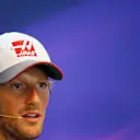 Romain Grosjean (FRA) Haas F1 in the Press Conference at Formula One World Championship, Rd13, Belgian Grand Prix, Preparations, Spa Francorchamps, Belgium, Thursday 25 August 2016. © Sutton Images