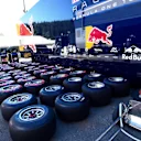 Red Bull Racing Pirelli tyres at Formula One World Championship, Rd13, Belgian Grand Prix, Preparations, Spa Francorchamps, Belgium, Thursday 25 August 2016. © Sutton Images