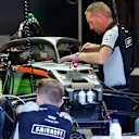 Force India VJM09 in the garage at Formula One World Championship, Rd13, Belgian Grand Prix, Preparations, Spa Francorchamps, Belgium, Thursday 25 August 2016. © Sutton Images