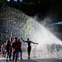 Fans and water hose at Formula One World Championship, Rd13, Belgian Grand Prix, Preparations, Spa Francorchamps, Belgium, Thursday 25 August 2016. © Sutton Images