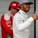 Pole sitter Lewis Hamilton (GBR) Mercedes AMG F1 celebrates in parc ferme at Formula One World Championship, Rd20, Brazilian Grand Prix, Qualifying, Interlagos, Sao Paulo, Brazil, Saturday 12 November 2016. © Sutton Images