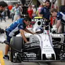Valtteri Bottas (FIN) Williams FW38 makes a pitstop at Formula One World Championship, Rd20, Brazilian Grand Prix, Qualifying, Interlagos, Sao Paulo, Brazil, Saturday 12 November 2016. © Sutton Images
