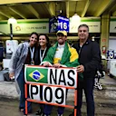 Felipe Nasr (BRA) Sauber celebrates with friends at Formula One World Championship, Rd20, Brazilian Grand Prix, Race, Interlagos, Sao Paulo, Brazil, Sunday 13 November 2016. © Sutton Images