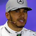 Lewis Hamilton (GBR) Mercedes AMG F1 in the Press Conference at Formula One World Championship, Rd20, Brazilian Grand Prix, Race, Interlagos, Sao Paulo, Brazil, Sunday 13 November 2016. © Sutton Images