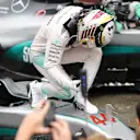 Race winner Lewis Hamilton (GBR) Mercedes AMG F1 celebrates in parc ferme at Formula One World Championship, Rd20, Brazilian Grand Prix, Race, Interlagos, Sao Paulo, Brazil, Sunday 13 November 2016. © Sutton Images